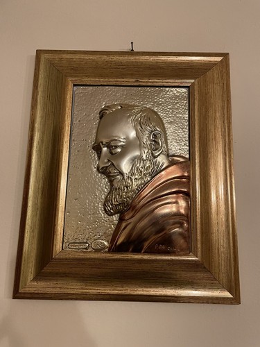 Quadro padre pio - quadro, argento