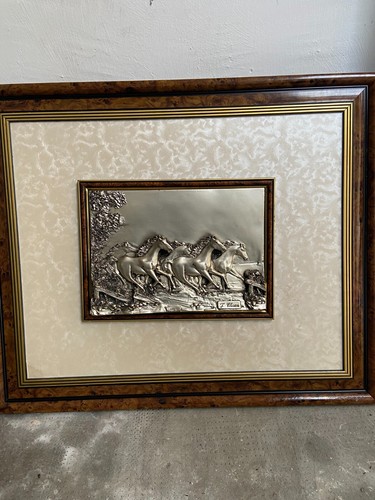 Quadro con cavalli argento - quadro,
