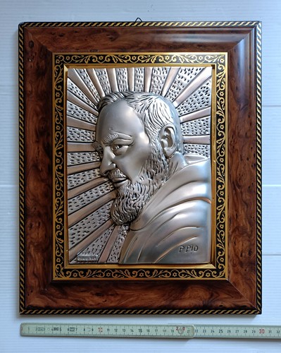 Quadro padre pio argento 925 - pio,