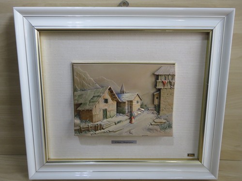 Vecchio quadro lastra rilievo - lastra,